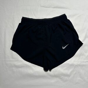 Nike Women's Dark Athletic Shorts with Silver Logo
